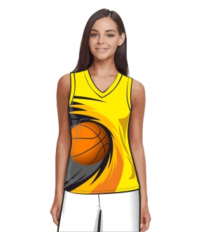 Баскетбольная майка 302 расцветка6 желтая